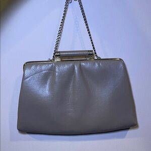Elegant Taupe Leather Handbag
